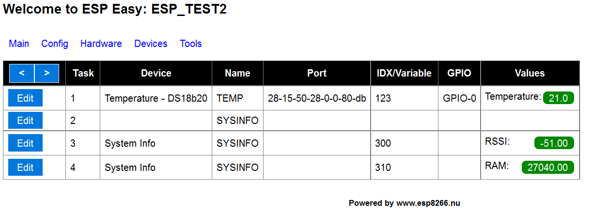 ESPEasy 1w Devices